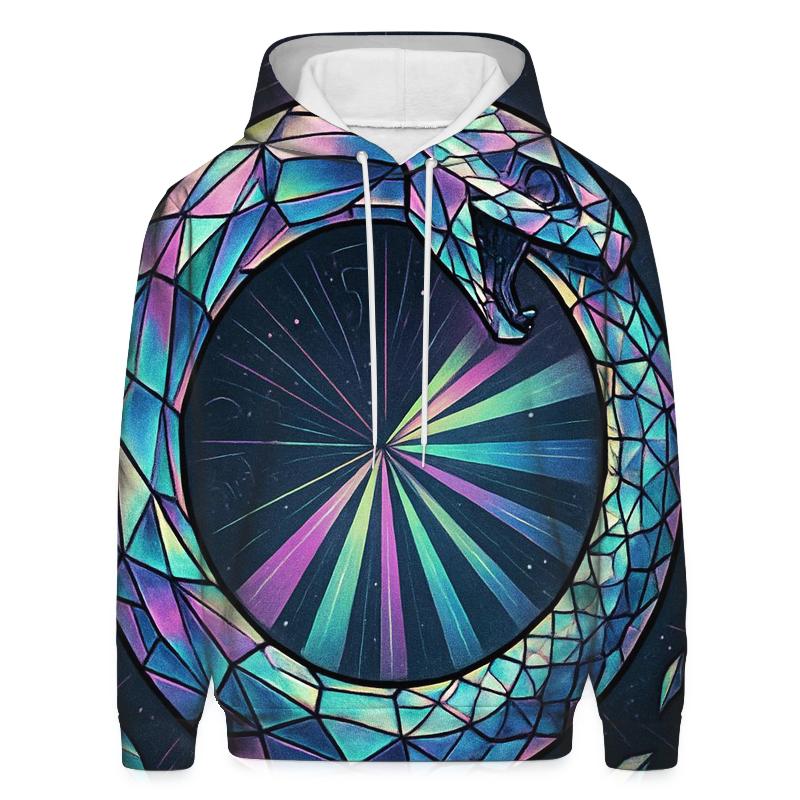 Chromatic Ouroboros Prism heavyweight hoodies