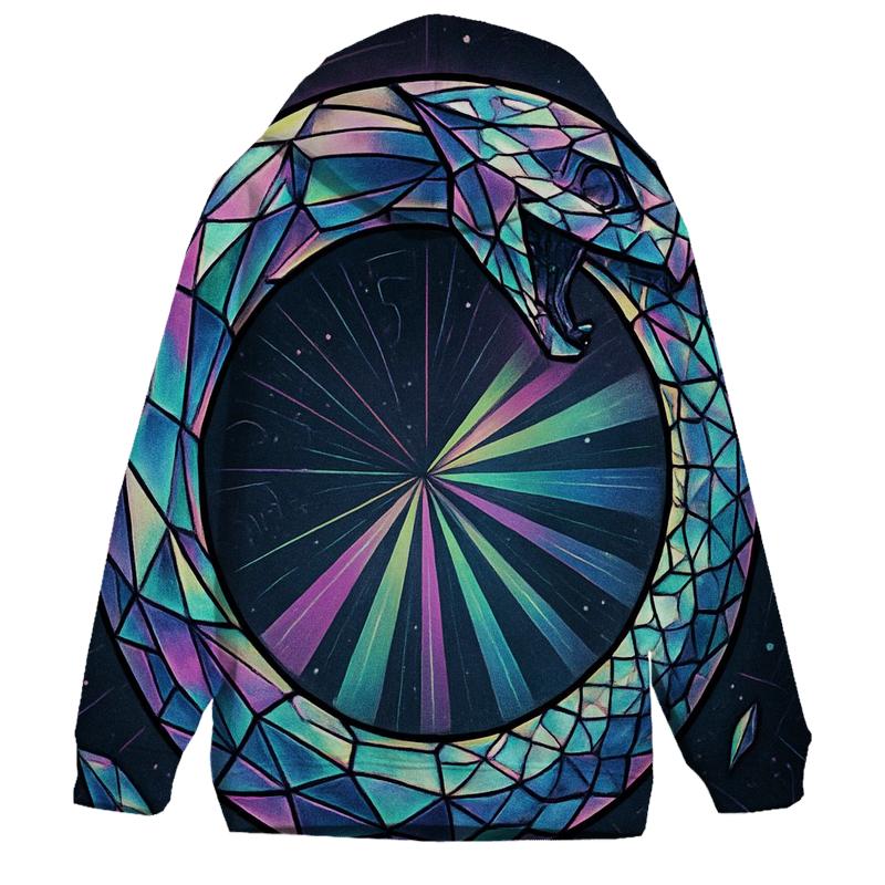 Chromatic Ouroboros Prism heavyweight hoodies
