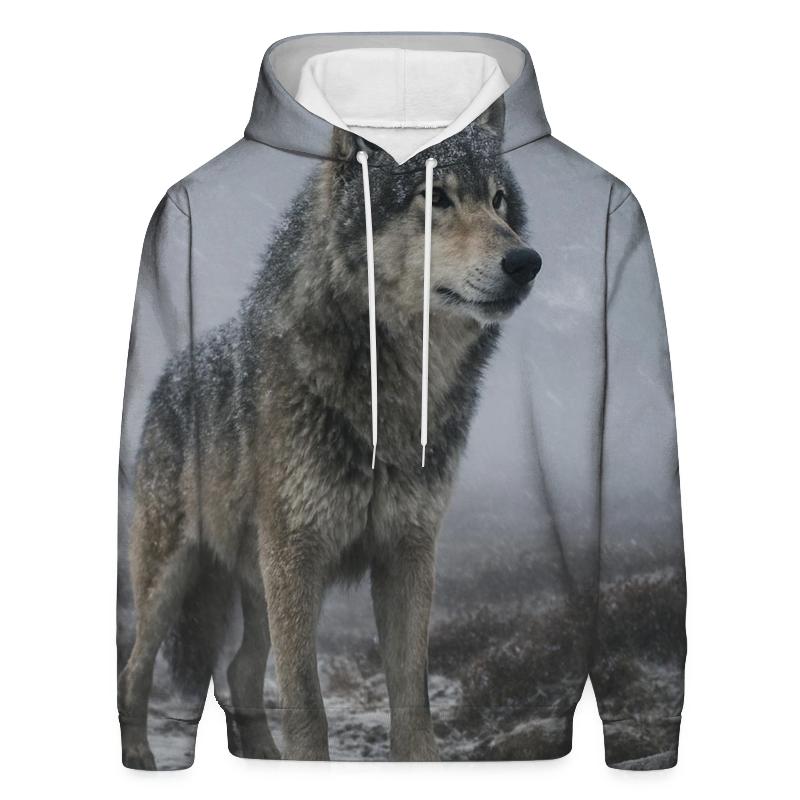 Highland Sentinel In Snowstorm printed hoodies