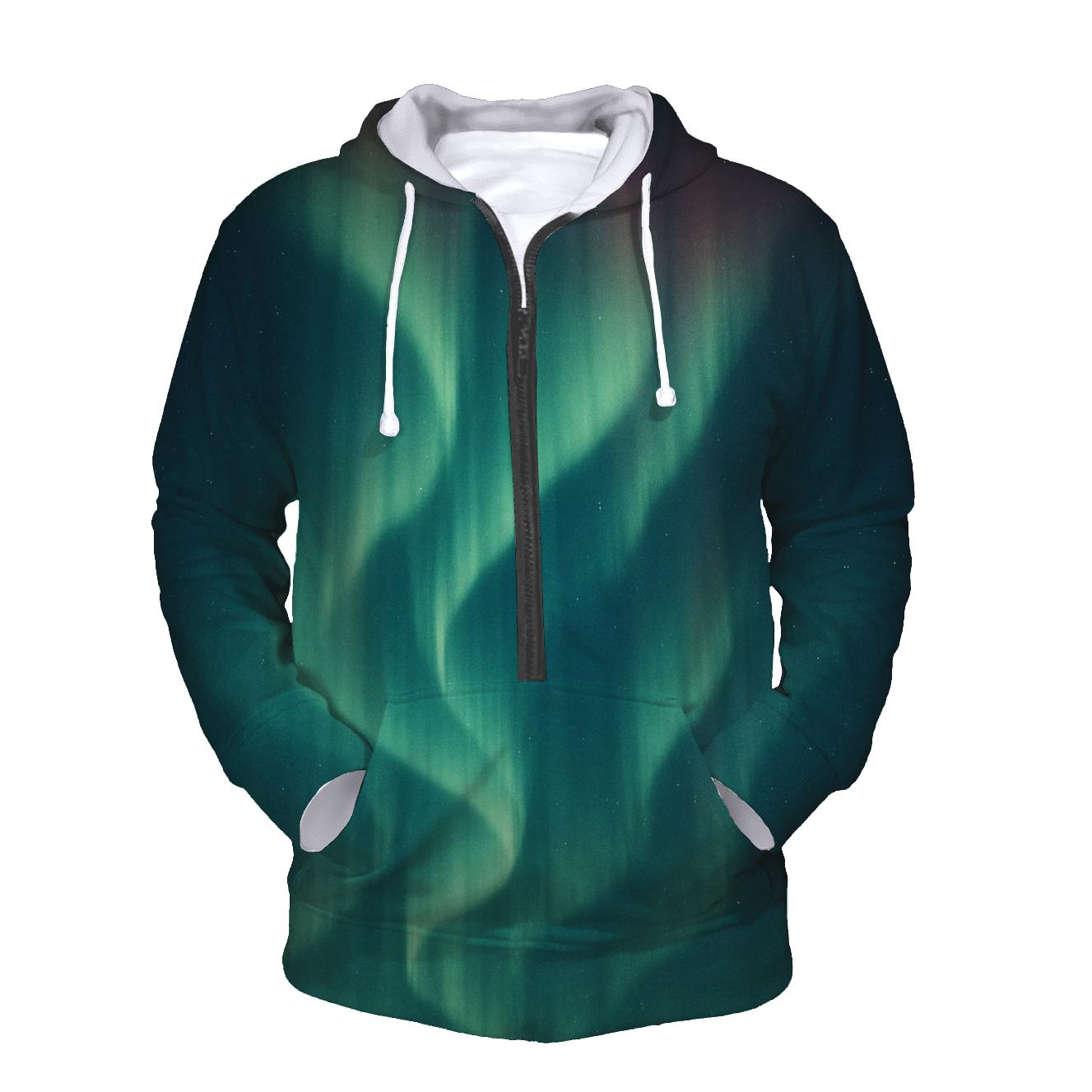 Aurora Curtain Drift printed hoodies