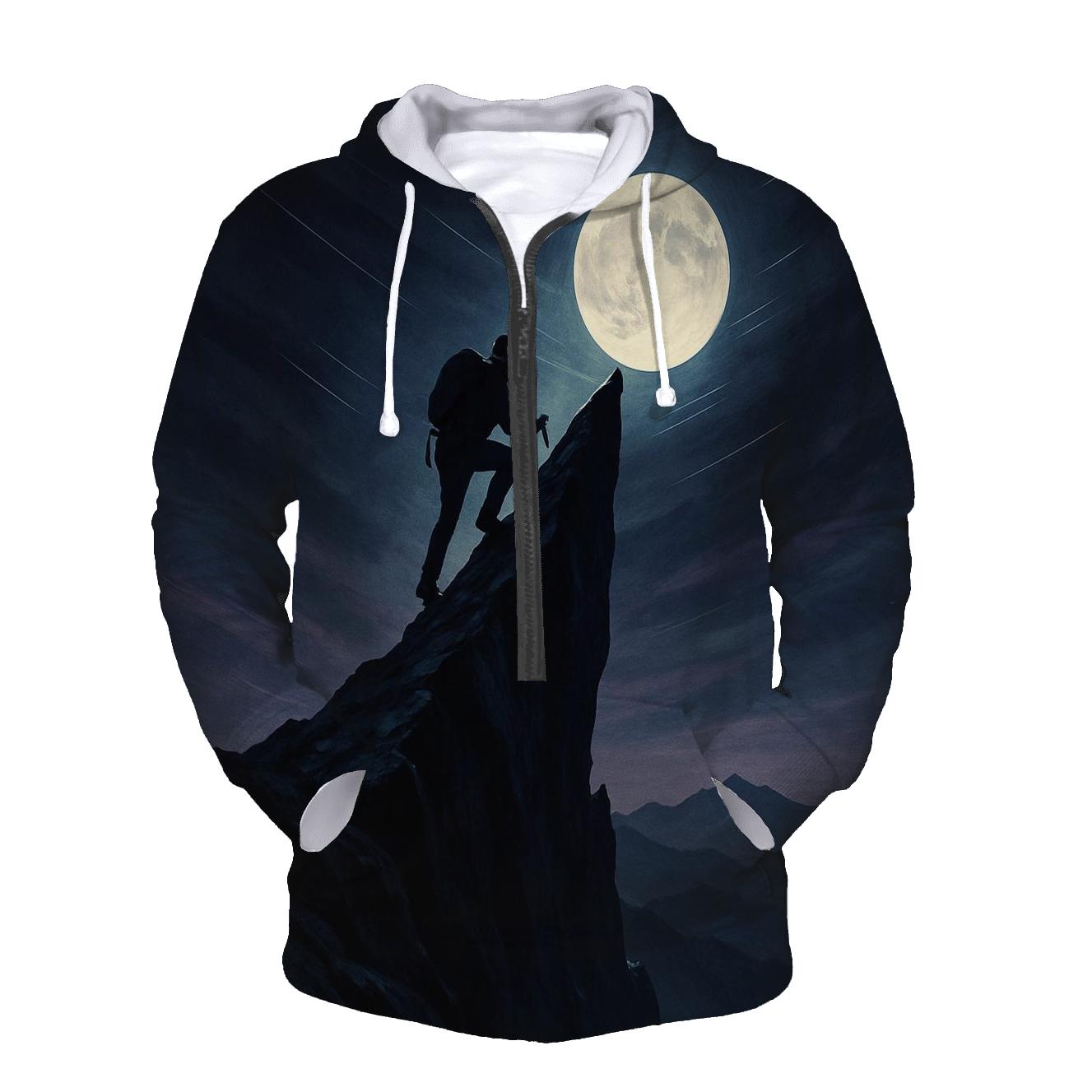 Night Climb Silhouette custom hoodies