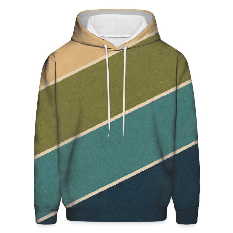 Diagonal Horizon Stripes zip-up hoodies