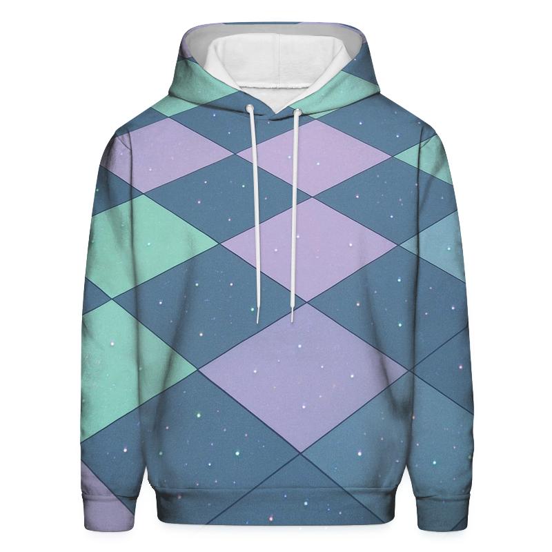 Hologram Checkerboard embroidered hoodies
