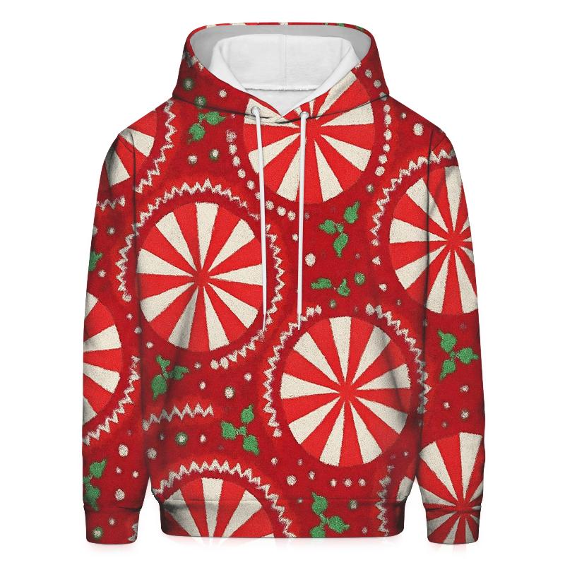 Peppermint Stripe Burst Design graphic hoodies