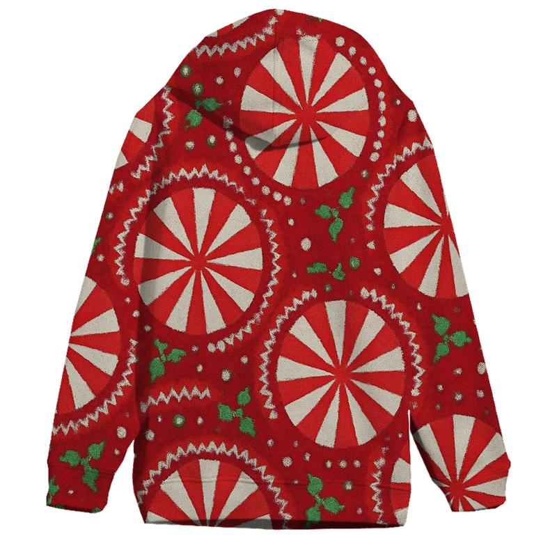 Peppermint Stripe Burst Design graphic hoodies