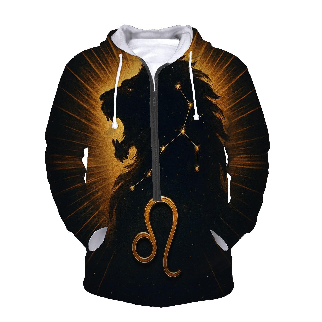 Leo Solar Flare Lion Artwork printed hoodies