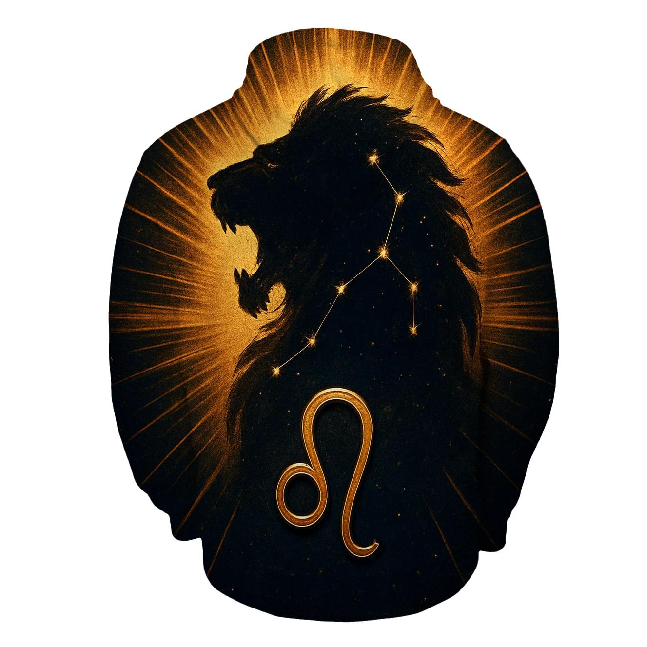Leo Solar Flare Lion Artwork printed hoodies