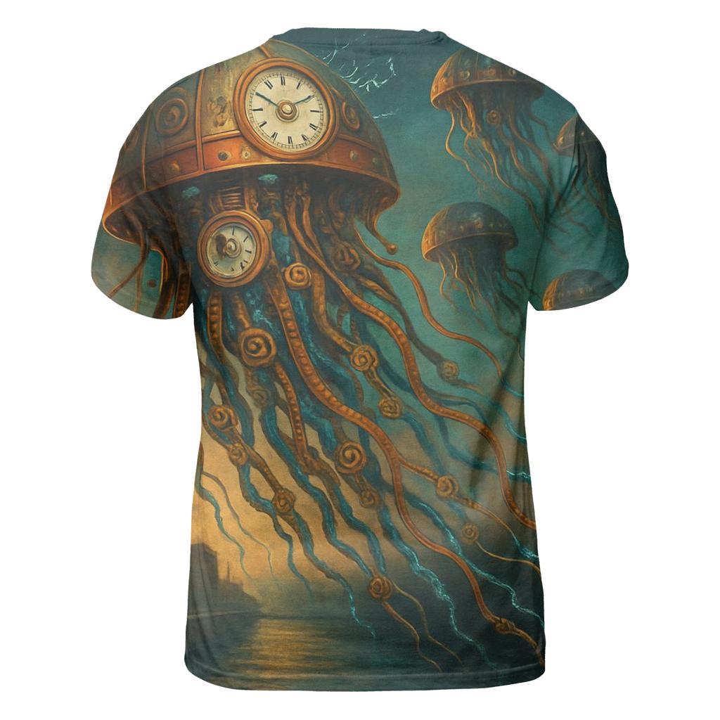 Clockwork Jelly Parade artistic all-over print tops