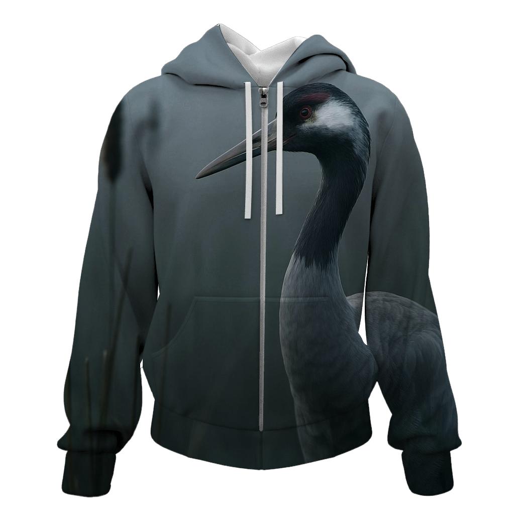 Fen Sentinel Eurasian Crane hoodie styles