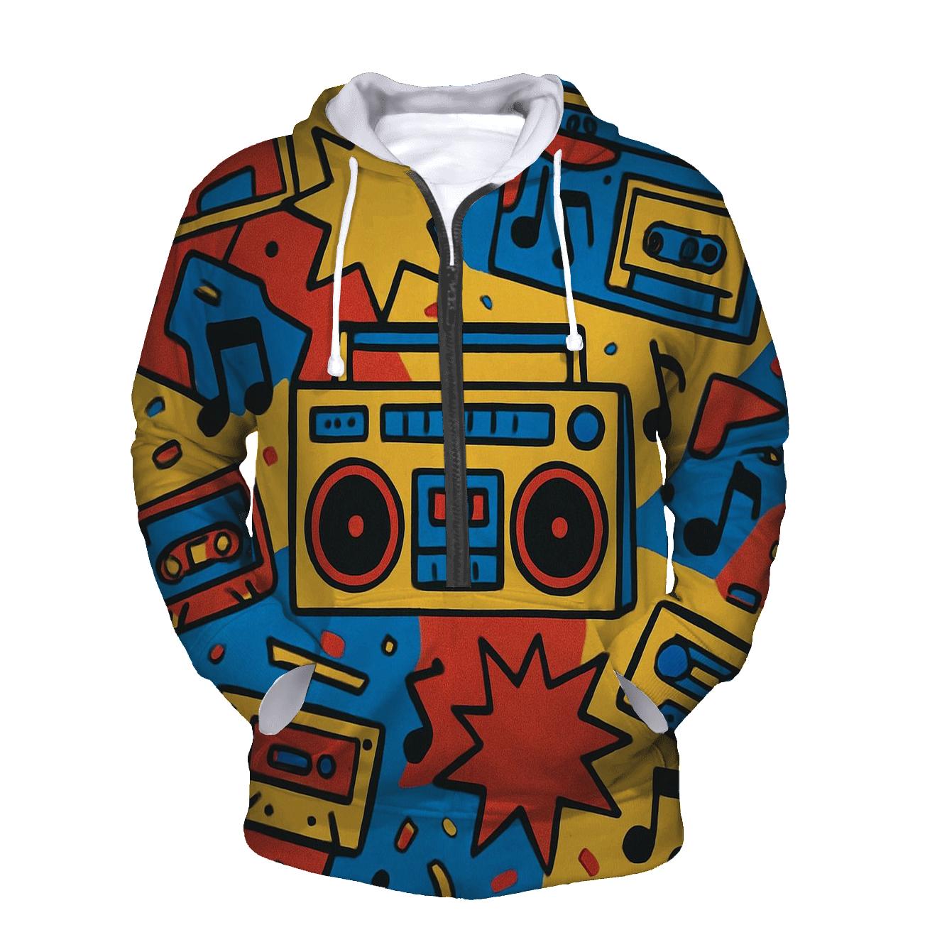 Boombox Pop Collage designer hoodies