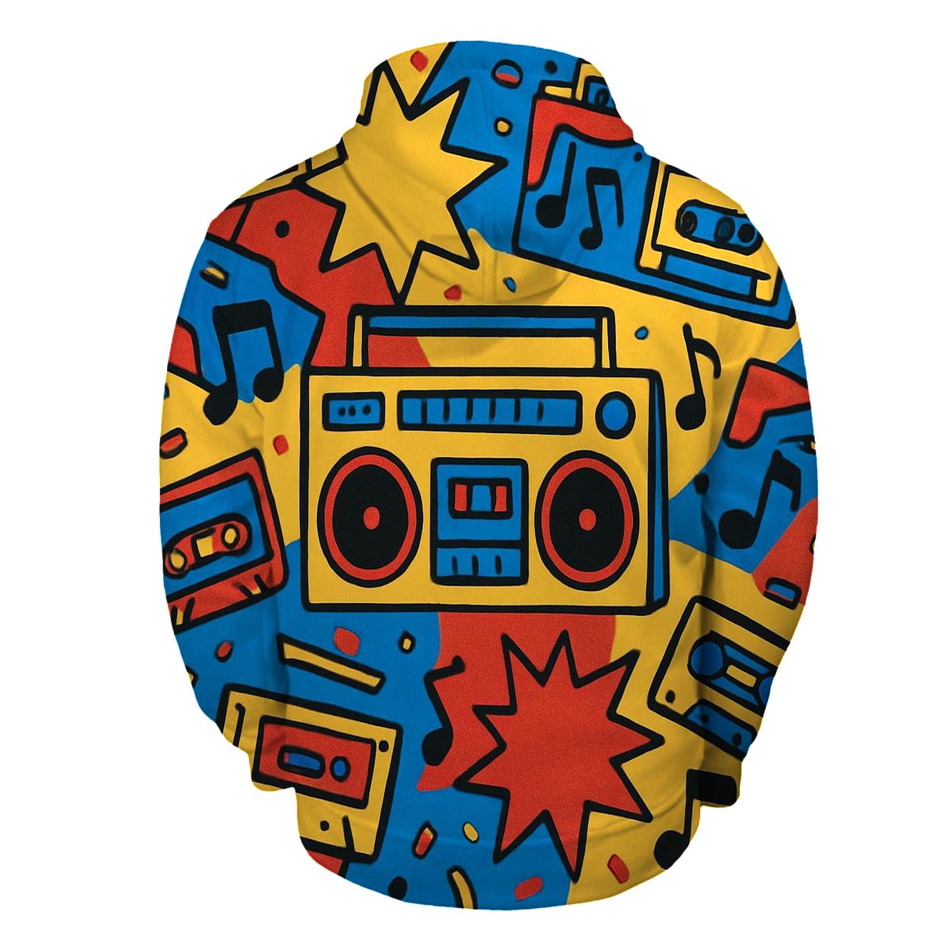 Boombox Pop Collage designer hoodies
