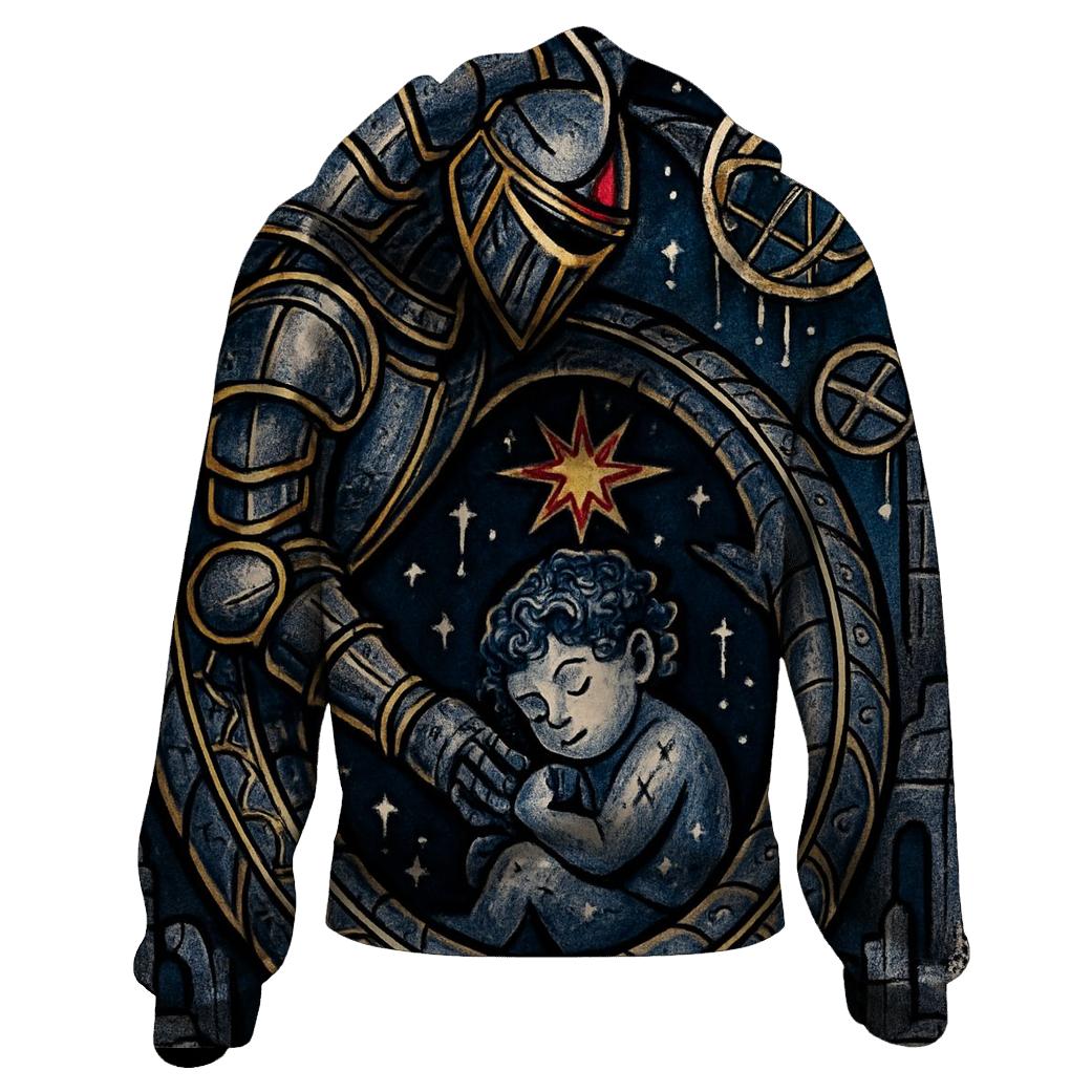 Starforged Ouroboros Knight graphic hoodies