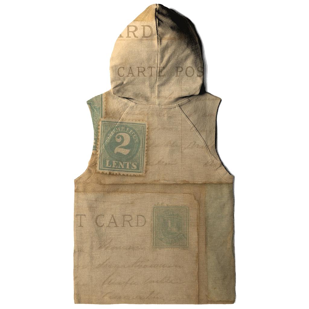 Sepia Postal Travel Collage graphic hoodies