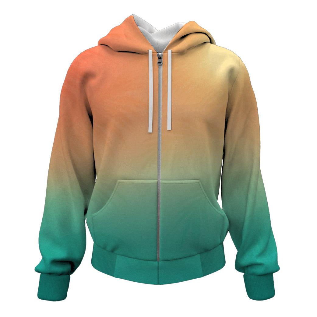 Tropical Dawn Melt printed hoodies