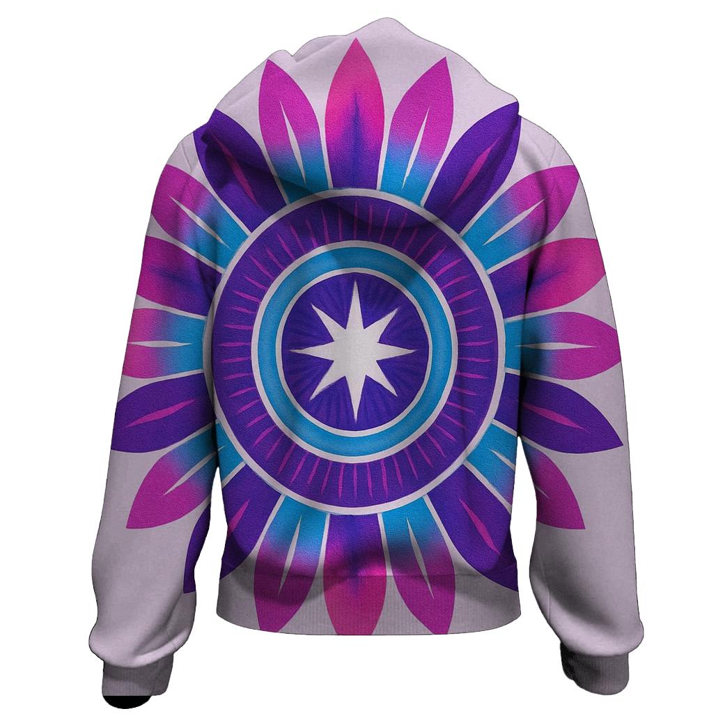 Mandala Sunburst Magenta heavyweight hoodies