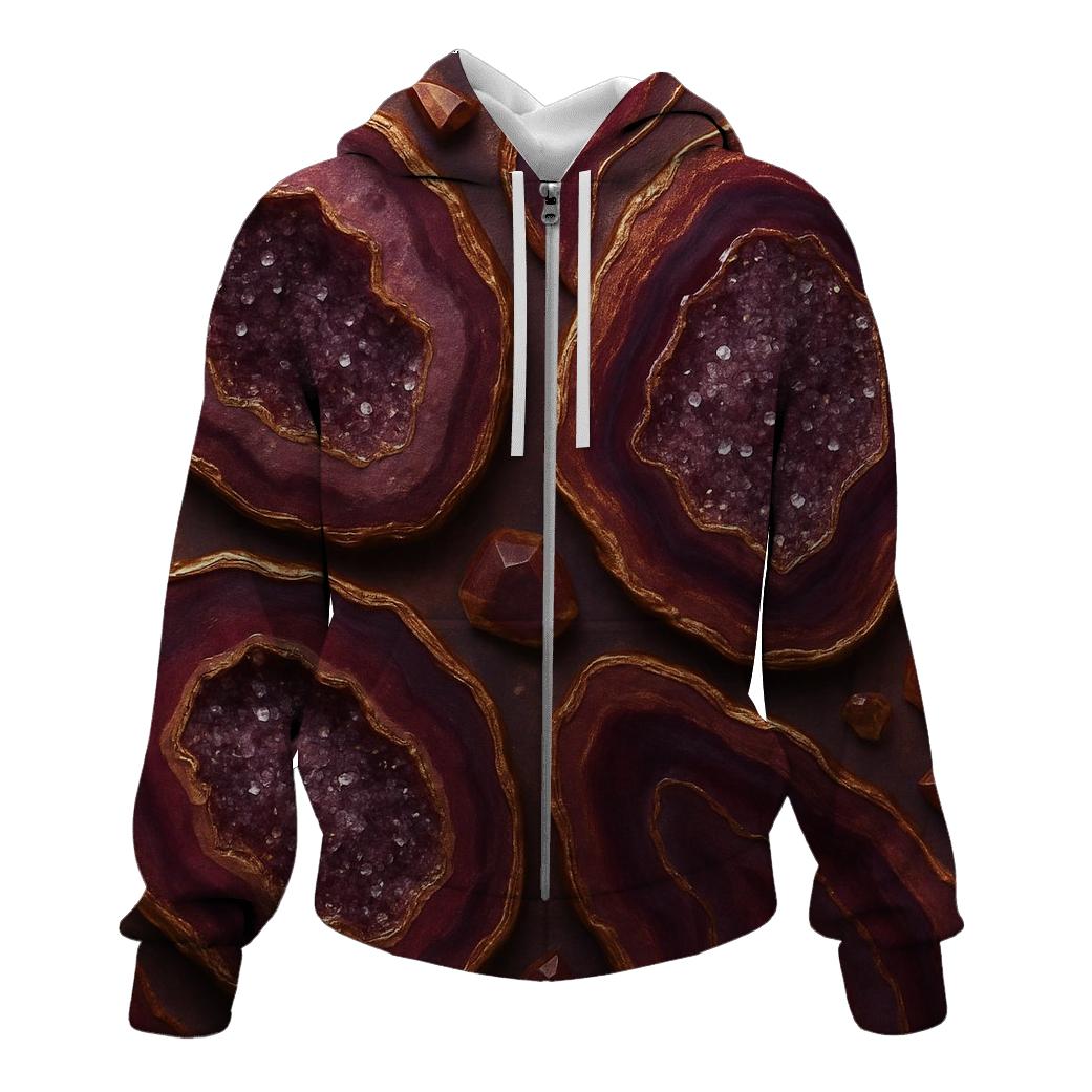 Gilded Geode Fragment embroidered hoodies