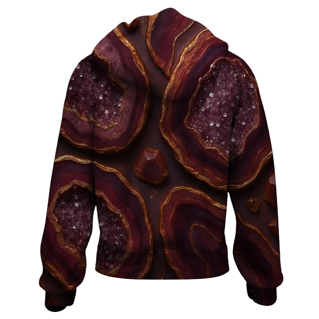 Gilded Geode Fragment embroidered hoodies