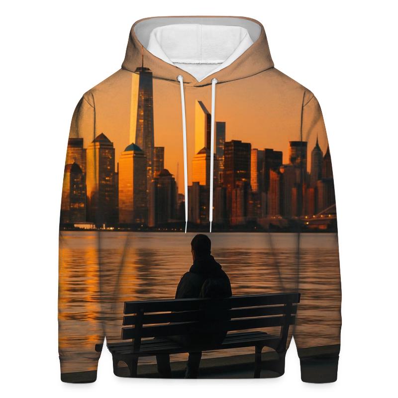Hudson Sunset Reflection graphic hoodies