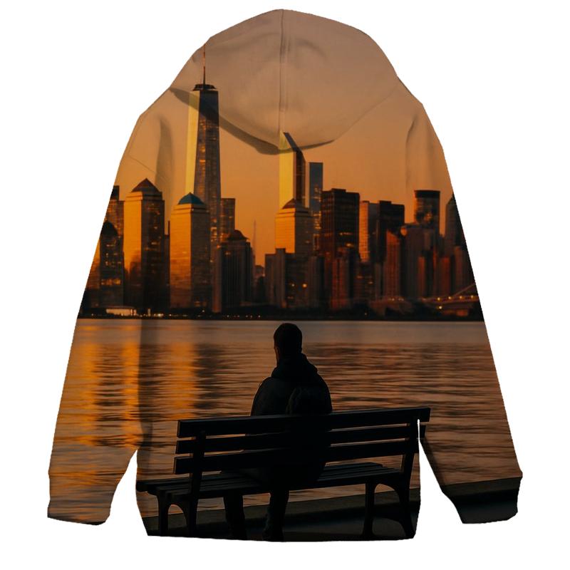 Hudson Sunset Reflection graphic hoodies