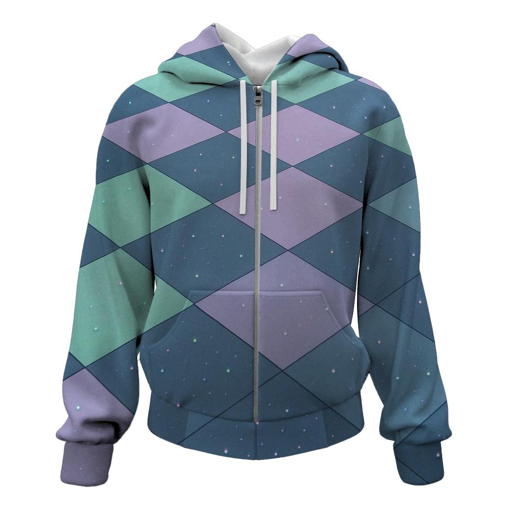Hologram Checkerboard heavyweight hoodies