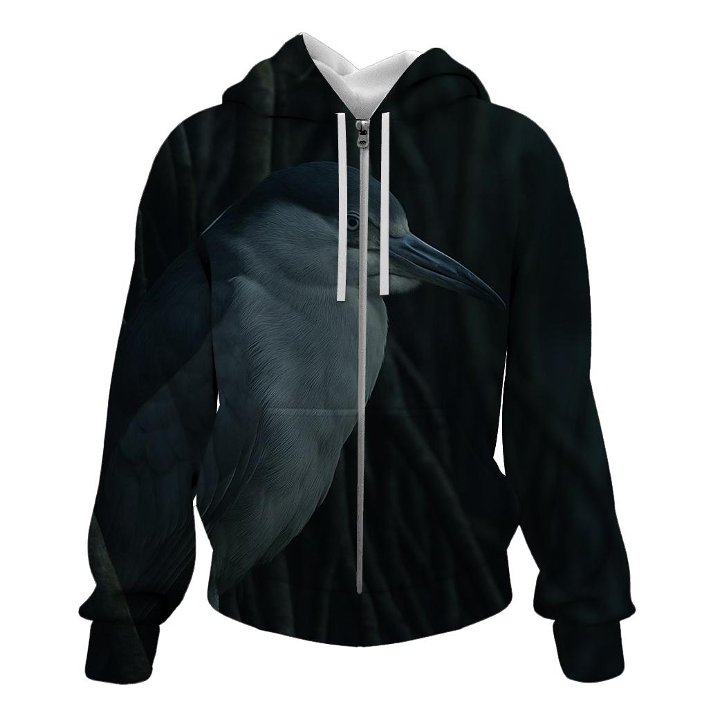 Mangrove Night Heron Vigil printed hoodies
