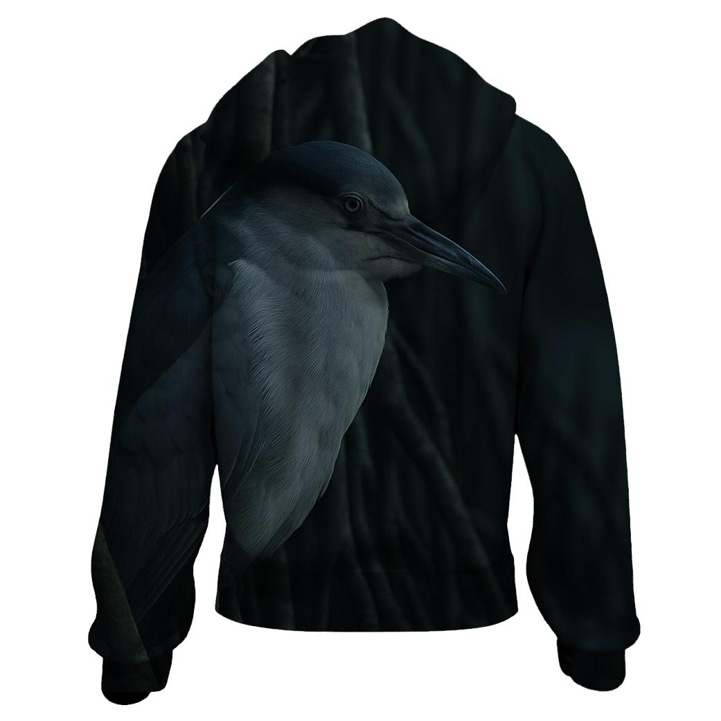 Mangrove Night Heron Vigil printed hoodies