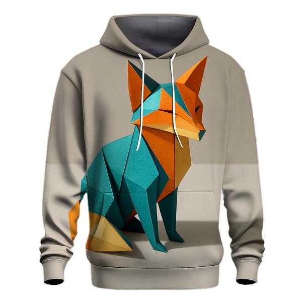 Chromatic Origami Fox hoodies fashion