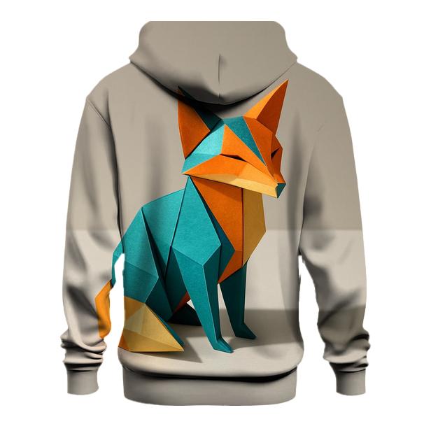 Chromatic Origami Fox hoodies fashion