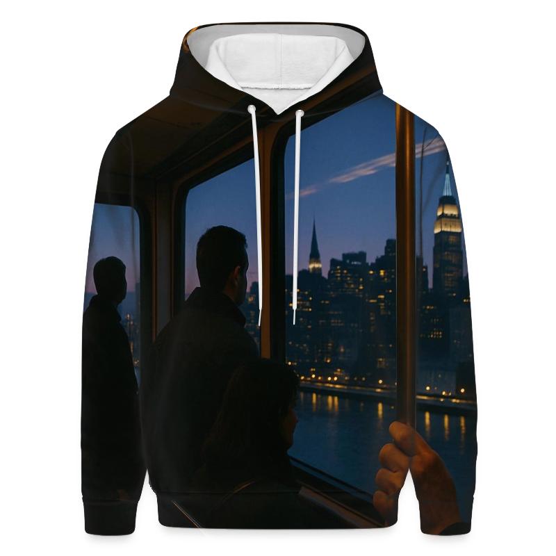 Roosevelt Island Tram At Twilight graphic hoodies