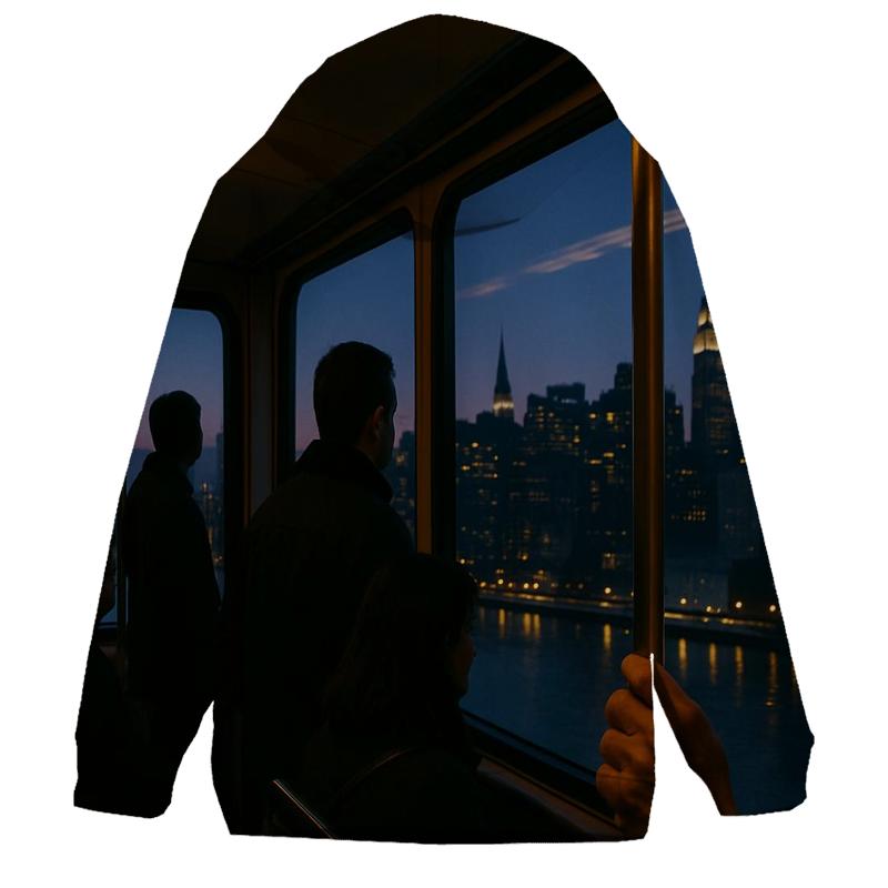 Roosevelt Island Tram At Twilight graphic hoodies