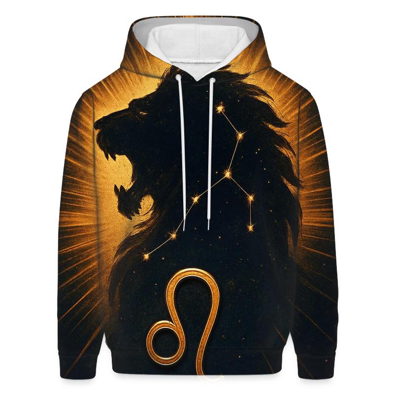 Leo Solar Flare Lion Artwork lightweight hoodies