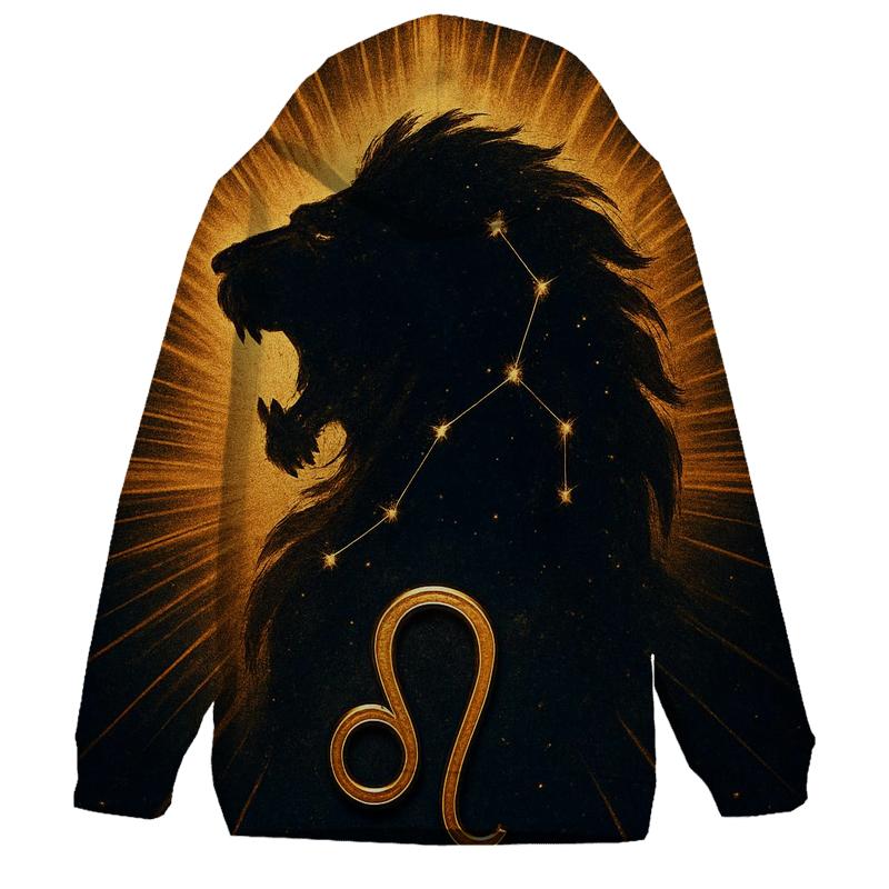 Leo Solar Flare Lion Artwork lightweight hoodies