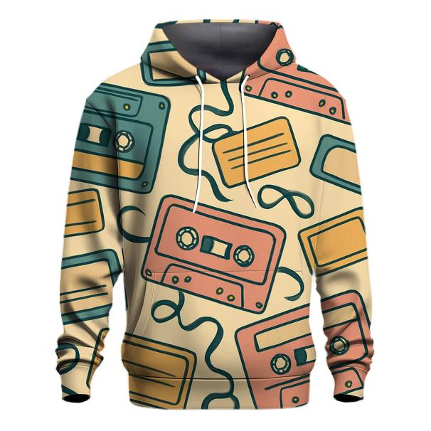 Cassette Collage Pattern hoodies fashion