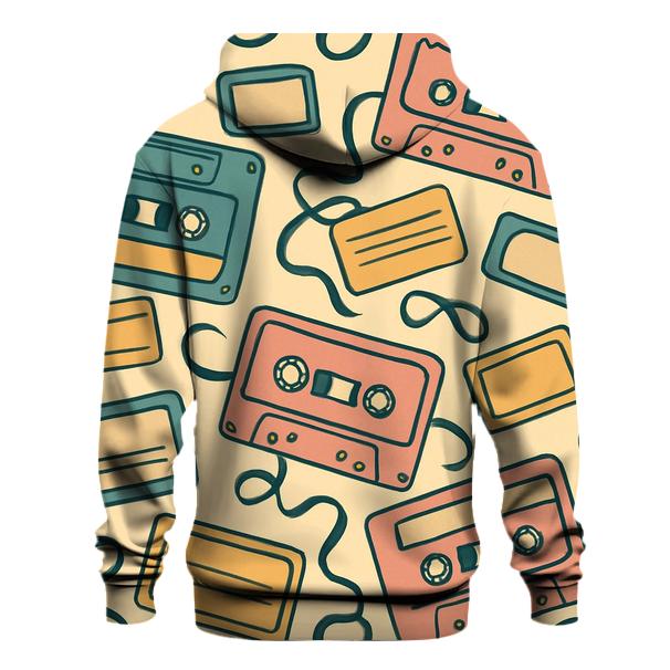 Cassette Collage Pattern hoodies fashion