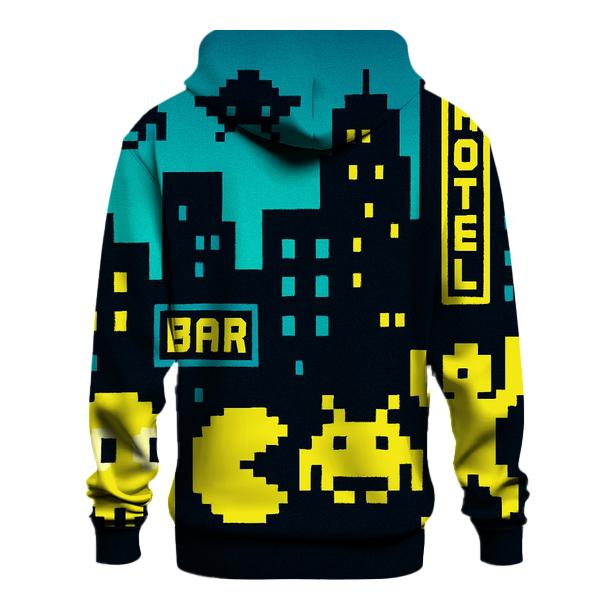 Arcade Pixel Skyline hoodie designs