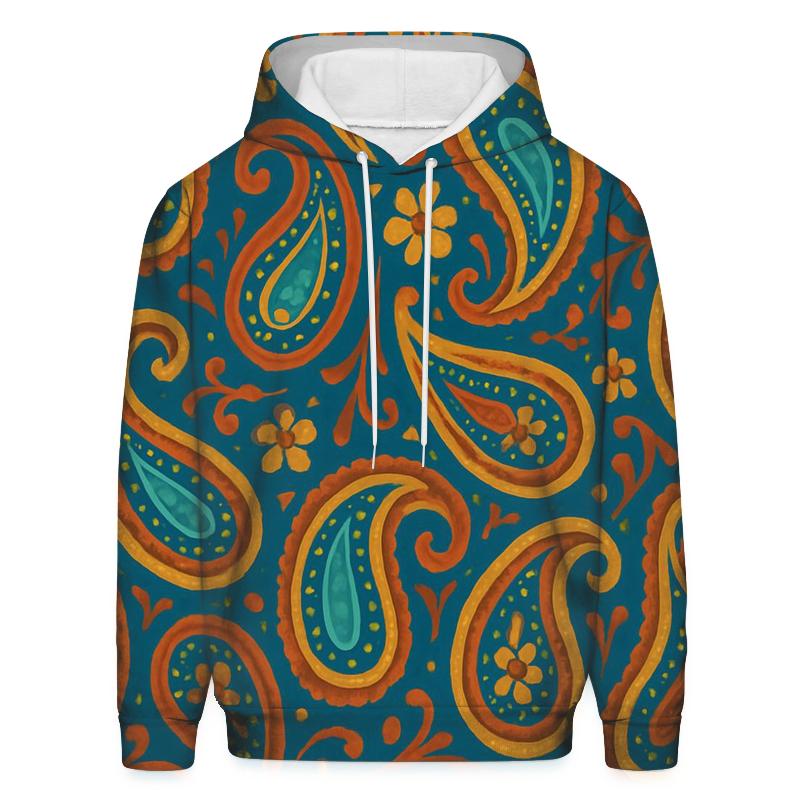 Peacock Paisley Loop zip-up hoodies