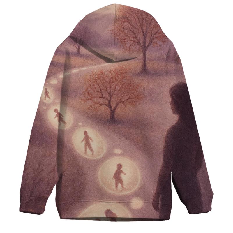 Footprints In The Heart embroidered hoodies