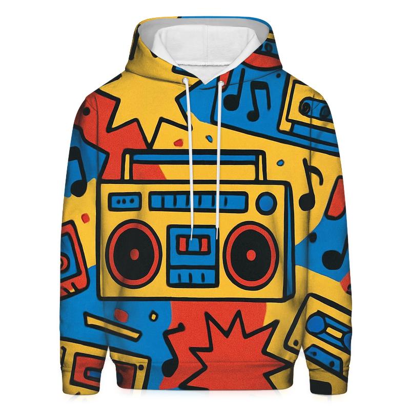 Boombox Pop Collage hoodies fashion
