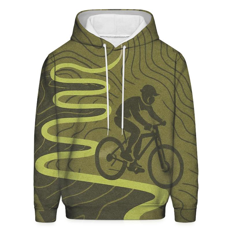 Mountain Biking Trail Map pullover hoodies