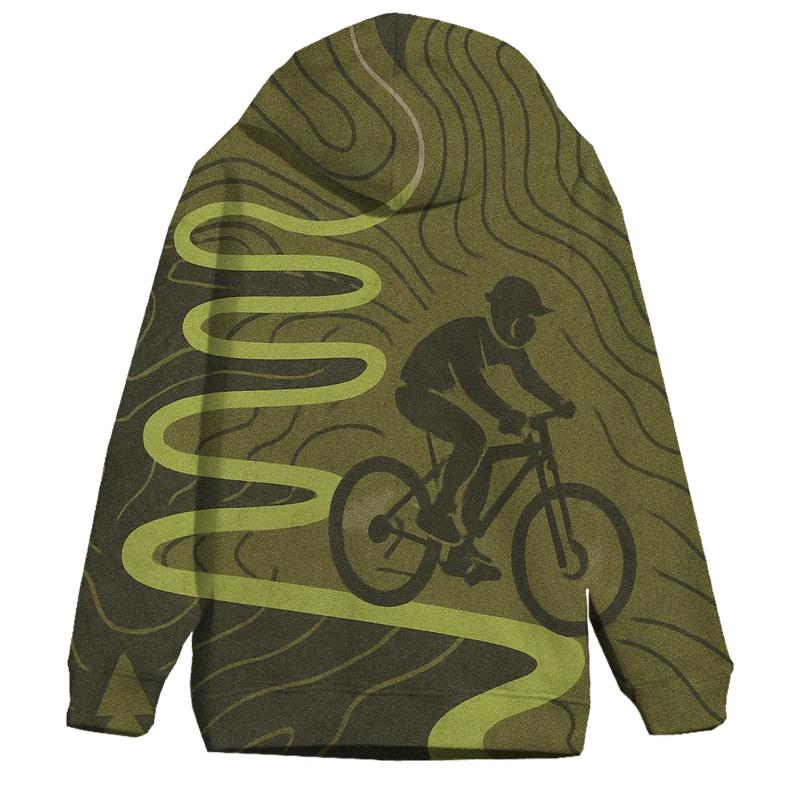 Mountain Biking Trail Map pullover hoodies
