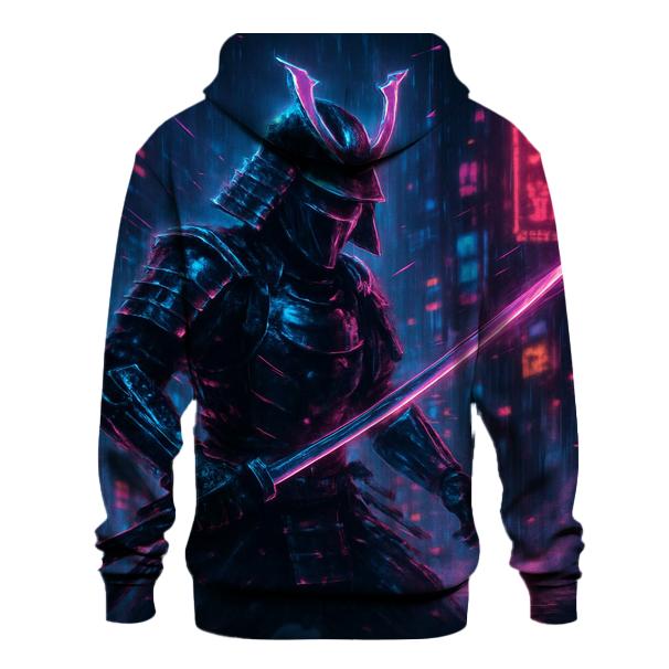 Neon Cyber Samurai lightweight hoodies