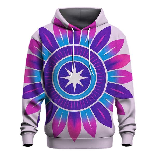 Mandala Sunburst Magenta designer hoodies