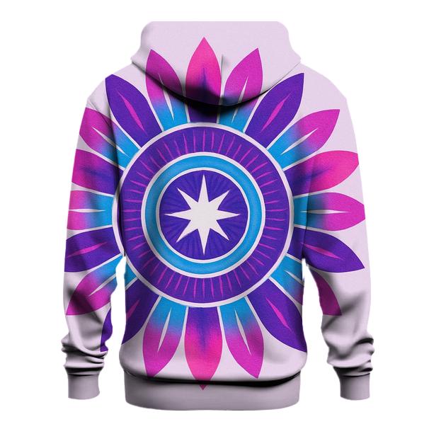 Mandala Sunburst Magenta designer hoodies