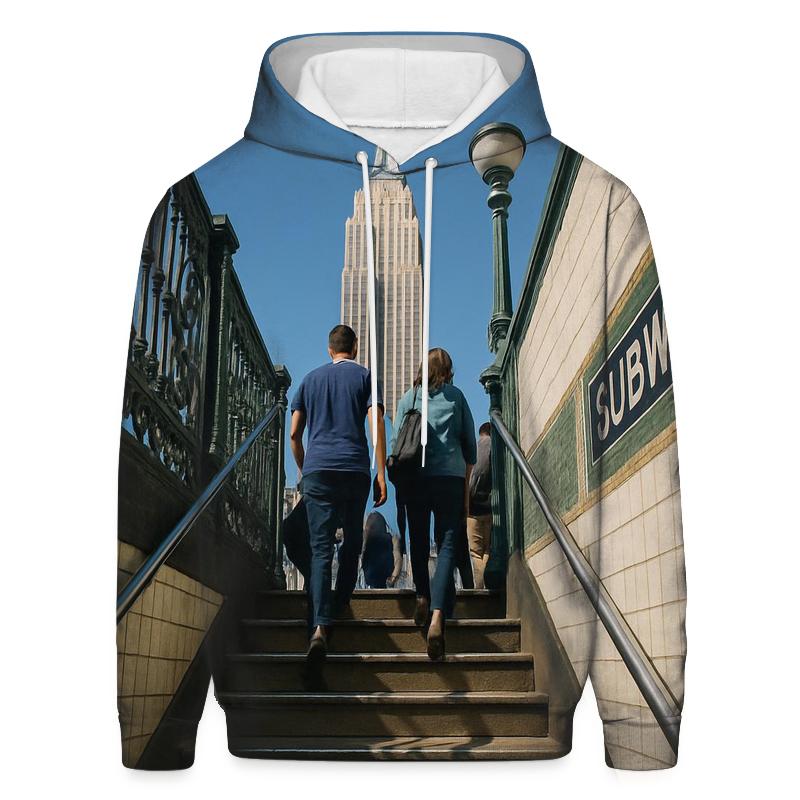 Subway Entrance Framing The Skyline zip-up hoodies