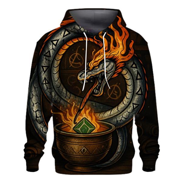 Alchemical Ouroboros Crucible premium hoodies
