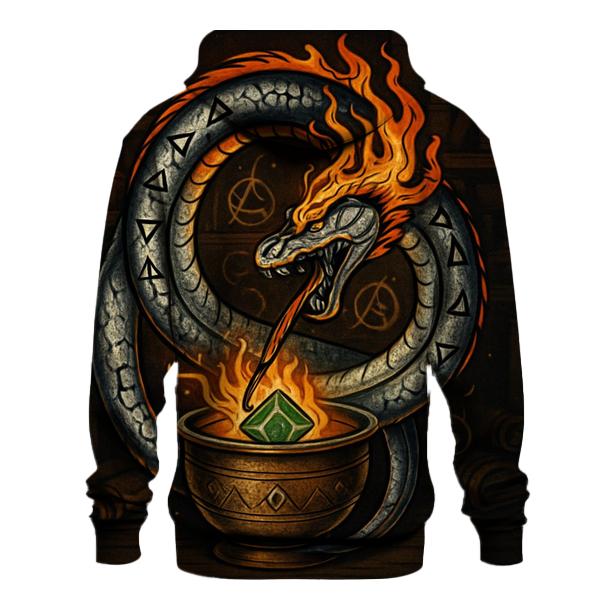 Alchemical Ouroboros Crucible premium hoodies