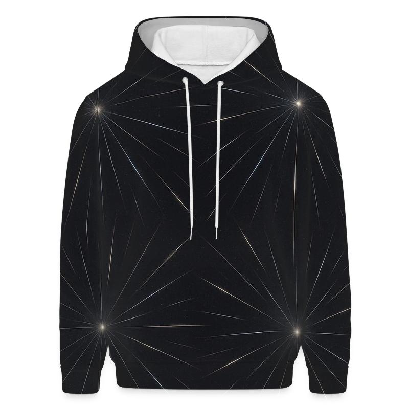 Meteor Trail Radiant Grid printed hoodies