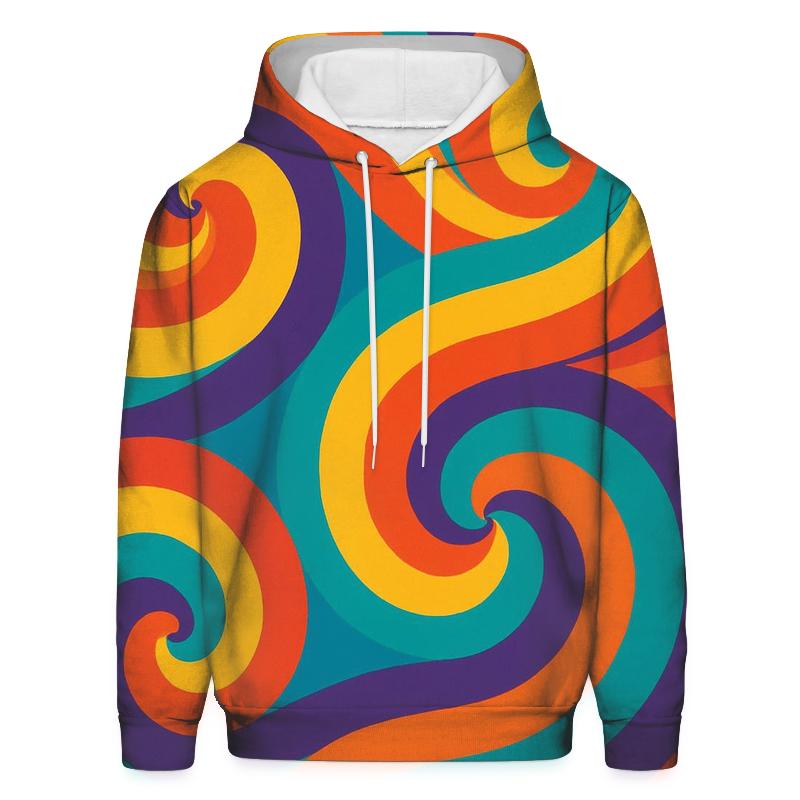 Groovy Rainbow Swirls hoodie designs