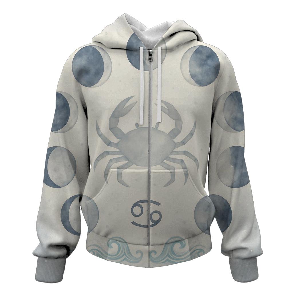 Lunar Phases Cancer Moon Cycle hoodie styles