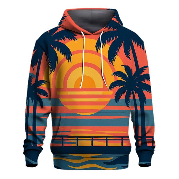 Synthwave Palm Silhouette custom hoodies